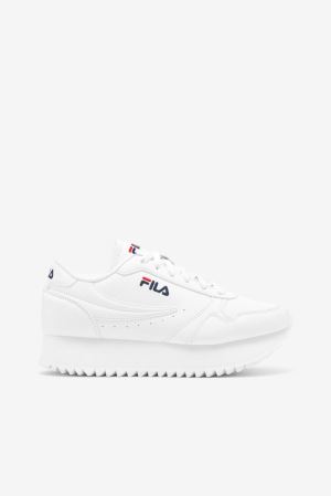 FILA Orbit Sneakers White / Navy / Red,Womens Shoes | CA.DTPAGB876